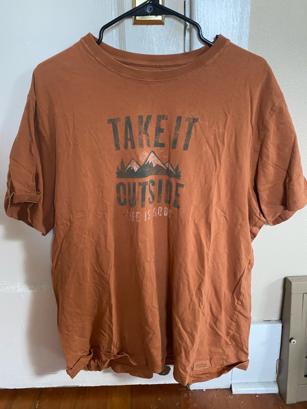 Men's Life is Good Rust Graphic Tee - Take It Outside
